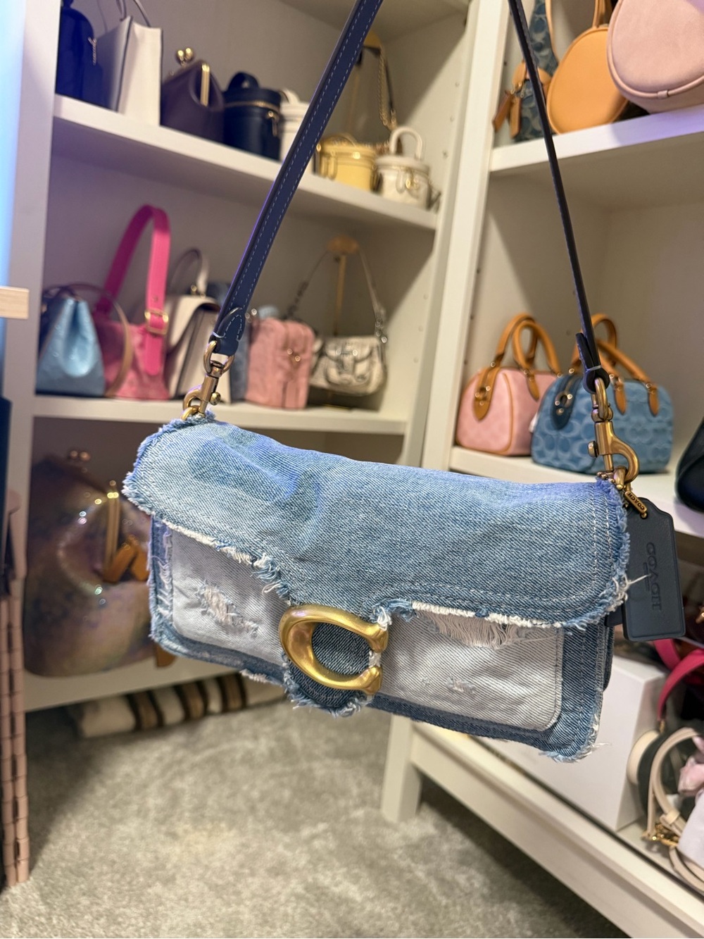 Coach Tabby Denim Patchwork Bag